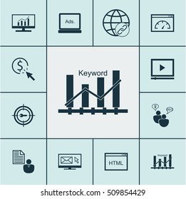 Set Of SEO Icons On Connectivity, Loading Speed And Newsletter Topics. Editable Vector Illustration. Includes Pay, Matching, Code And More Vector Icons.