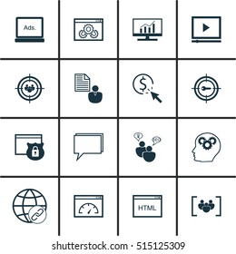 Set Of SEO Icons On Digital Media, Security And Video Player Topics. Editable Vector Illustration. Includes Comprehensive, Creativity, Digital And More Vector Icons.
