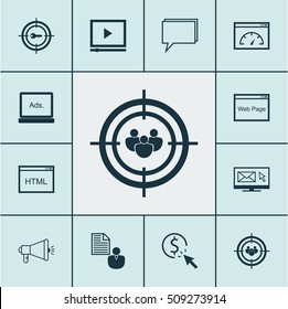 Set Of SEO Icons On Loading Speed, Website And Keyword Marketing Topics. Editable Vector Illustration. Includes Pay, Email, Video And More Vector Icons.