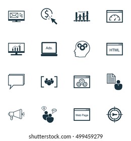 Set Of SEO Icons On PPC, Report, Loading Speed And Other Topics. Editable Vector Illustration. Includes SEO, Conference, Newsletter And More Vector Icons.