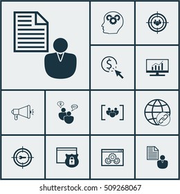 Set Of SEO Icons On PPC, Focus Group And Market Research Topics. Editable Vector Illustration. Includes SEO, Consulting, Plan And More Vector Icons.