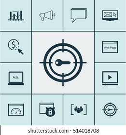 Set Of SEO Icons On Questionnaire, Security And Newsletter Topics. Editable Vector Illustration. Includes Performance, Group, Focus And More Vector Icons.