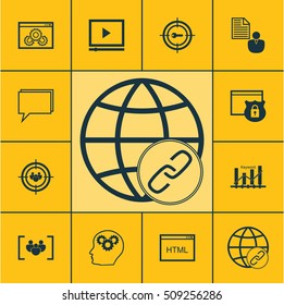 Set Of SEO Icons On Security, Website Performance And Keyword Optimisation Topics. Editable Vector Illustration. Includes Creativity, Security, Online And More Vector Icons.