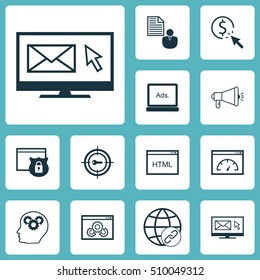 Set Of SEO Icons On Website Performance, Coding And PPC Topics. Editable Vector Illustration. Includes Creativity, Performance, Web And More Vector Icons.