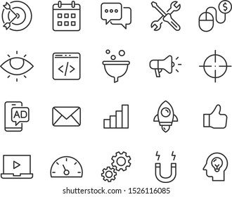 set of seo icons, website, marketing, advertise, ads