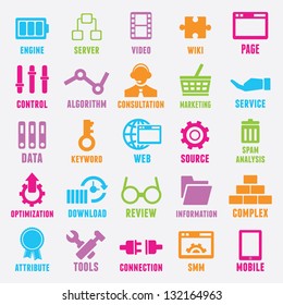 Set of seo and internet service icons - part 2 - vector icons