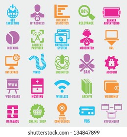 Set of seo and internet service icons - part 5 - vector icons