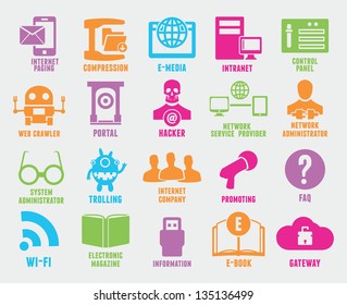 Set of seo and internet service icons - part 6 - vector icons