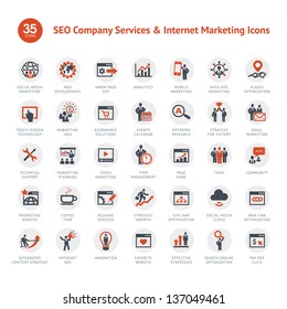 Set of SEO and Marketing icons 