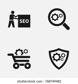 Set of seo vector   icons.