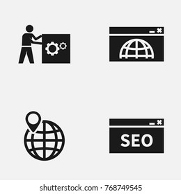 Set of seo vector   icons.