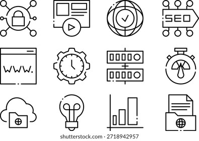 Set of SEO and Web Design Icons