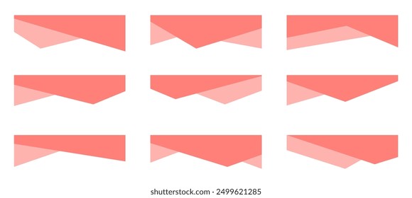 Set of separator, header, modern geometric divider shapes vector illustration