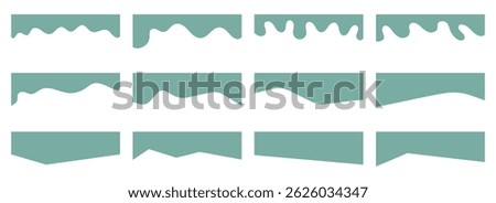 Set of separator header for website and app. Different elements of top and bottom for website and app. Different borders for website, banner and app.