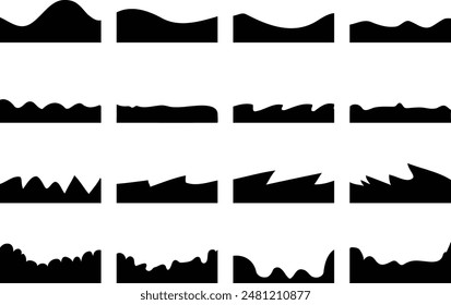Set of separator headers, dividers shapes for web site