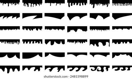 Set of separator headers, dividers shapes for web site