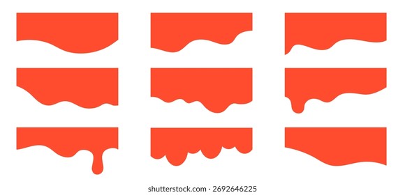 Satz von Trennlinien-Headern, moderne Trennlinien-Shapes auf der Website