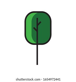 Set of Serene Tree Illustration editable Icons