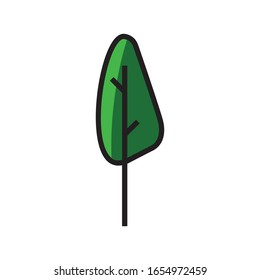 Conjunto de iconos editables de la ilustración de árbol de sereno