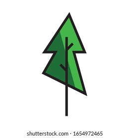 Set of Serene Tree Illustration editable Icons