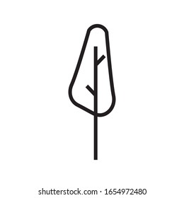 Conjunto de iconos editables de la ilustración de árbol de sereno