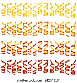 Set of serpentine banners