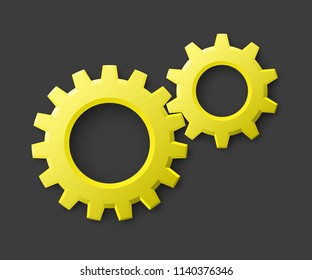 Set service icons image of tools gears parts. Symbols options tools spanner for repair. Settings service spanner pictures. Logo spare parts. Set options logo. Car wrench repair service