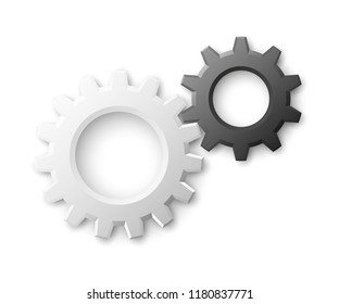 Set service icons image of tools gears parts. Symbols options tools spanner for repair. Settings service spanner pictures. Logo spare parts. Set options logo. Car wrench repair service