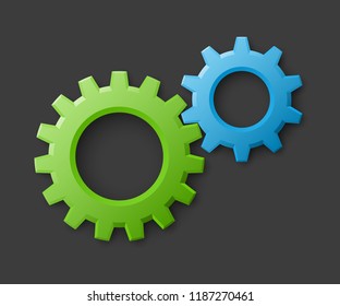 Set service icons image of tools gears parts. Symbols options tools spanner for repair. Settings service spanner pictures. Logo spare parts. Set options logo. Car wrench repair service