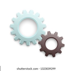 Set service icons image of tools gears parts. Symbols options tools spanner for repair. Settings service spanner pictures. Logo spare parts. Set options logo. Car wrench repair service