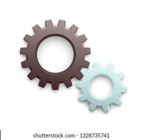 Set service icons image of tools gears parts. Symbols options tools spanner for repair. Settings service spanner pictures. Logo spare parts. Set options logo. Car wrench repair service