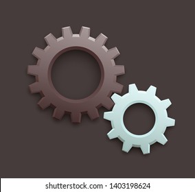 Set service icons image of tools gears parts. Symbols options tools spanner for repair. Settings service spanner pictures. Logo spare parts. Set options logo. Car wrench repair service