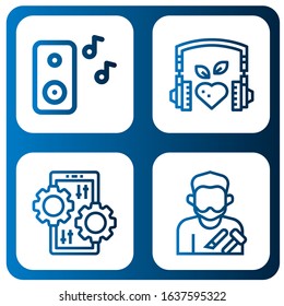 Set of setting icons. Such as Music, Settings, Craftsman , setting icons