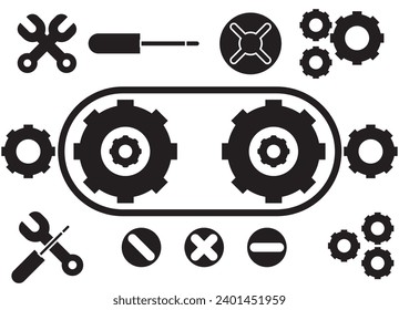 conjunto de iconos de configuración, conjunto de iconos 