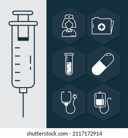 set of seven health items