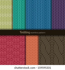 Set of seven patterns. Knitting style