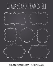 A set of seven vintage chalkboard style frames/labels with copy-space.