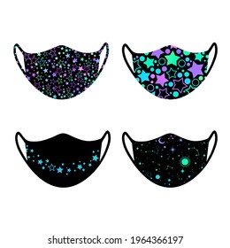 a set of several design options for masks