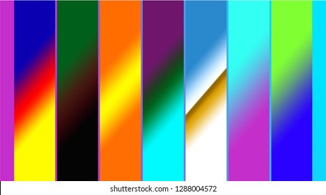 set of several gradient backgrounds trend vector
