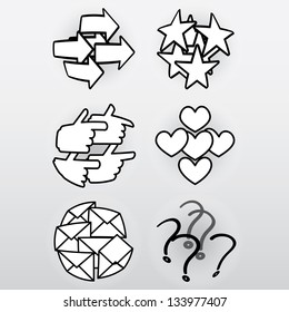 set of several simple icons. Eps10