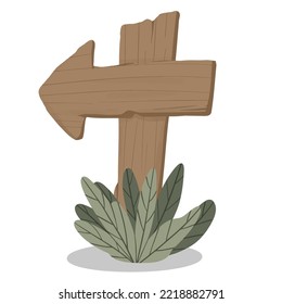 A set of several wooden street signs Illustration for Sign System and Sign Direction