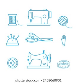 set of sewing element icon