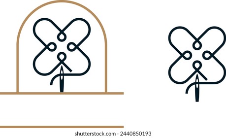 un conjunto de iconos de costura
