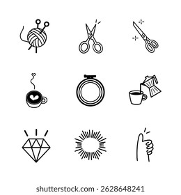 Set of sewing icons vector illustration