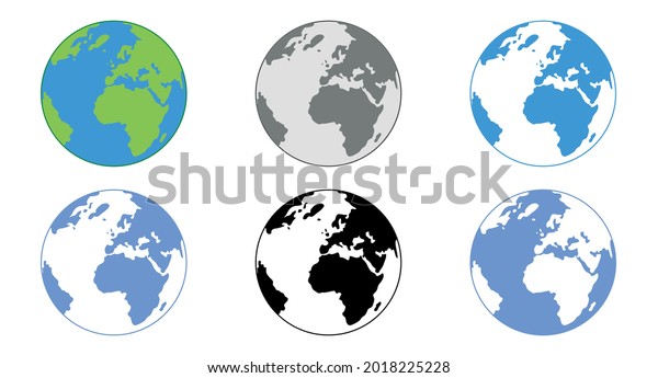 Conjunto De Ilustraciones Vectoriales Del Globo Vector De Stock Libre De Regalías 2018225228 0065