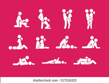 Set of sex position icons