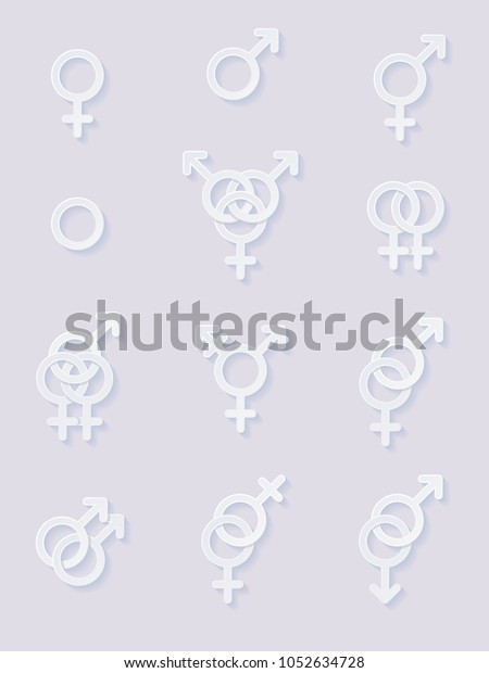 Set Sexuality Icons Vector Illustration Stock Vector Royalty Free 1052634728 Shutterstock 