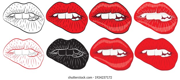 Free Free 103 Dripping Lips Free Biting Lip Svg SVG PNG EPS DXF File