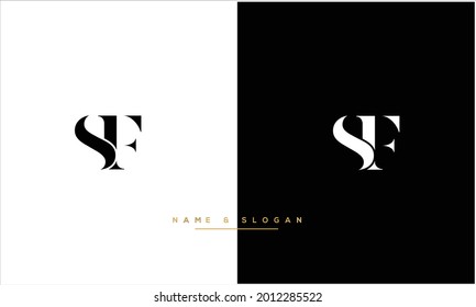 Set Of SF ,FS Abstract Letters logo monogram