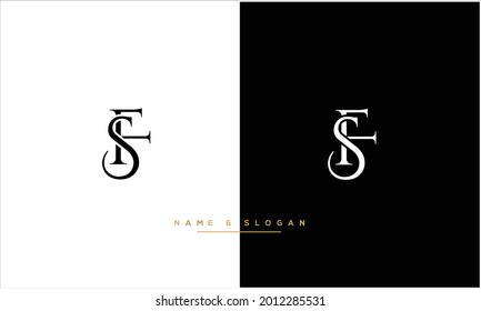 Monograma del logo de Set Of SF ,FS